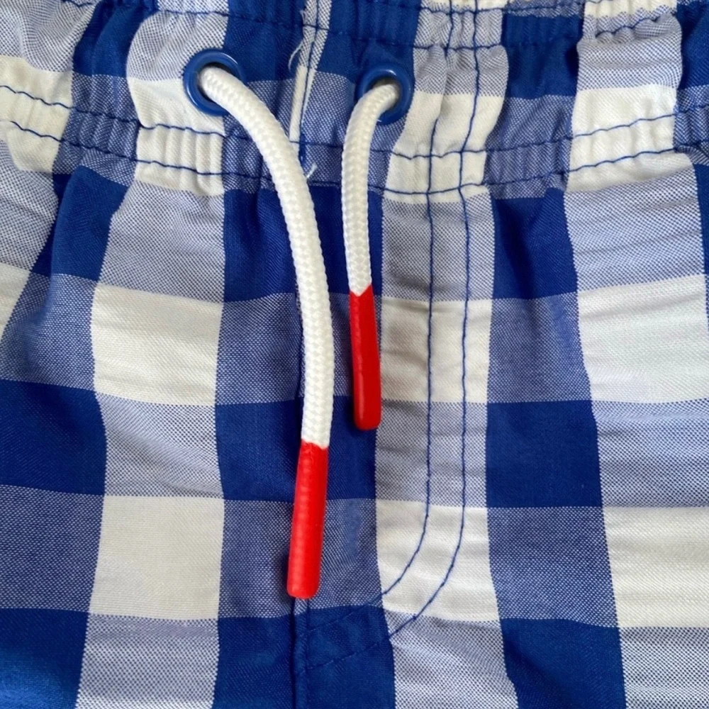 Cat & Jack Baby Boys Gingham Check Swim Trunks, Size 12M